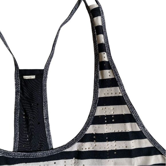 Lululemon Water Bound Singlet Apex Stripe Printed Tank Top 6* Black Dune Black - Picture 7 of 12